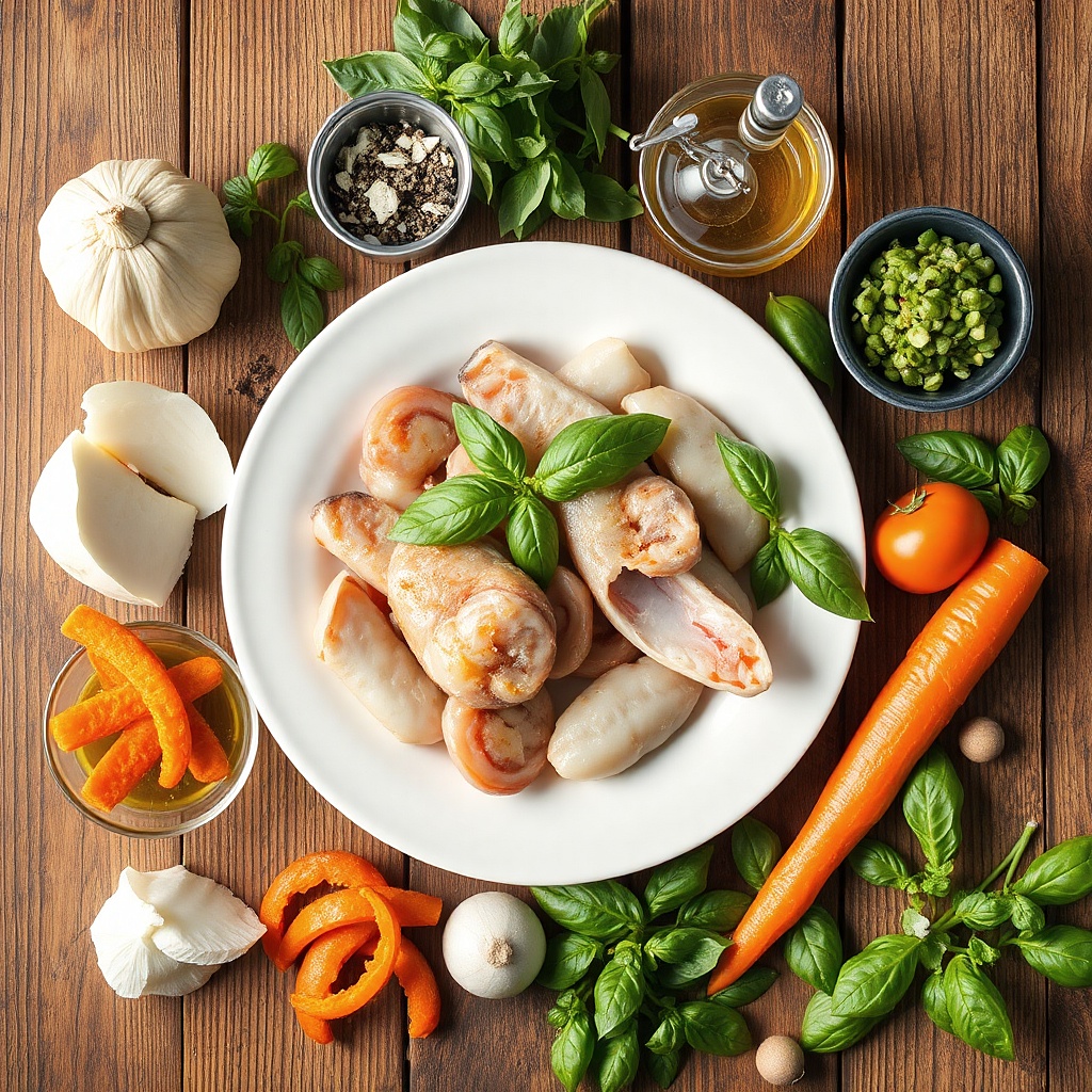 Ricette, tavolo con ingredienti