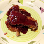 Costine di maiale con glassa di vino rosso