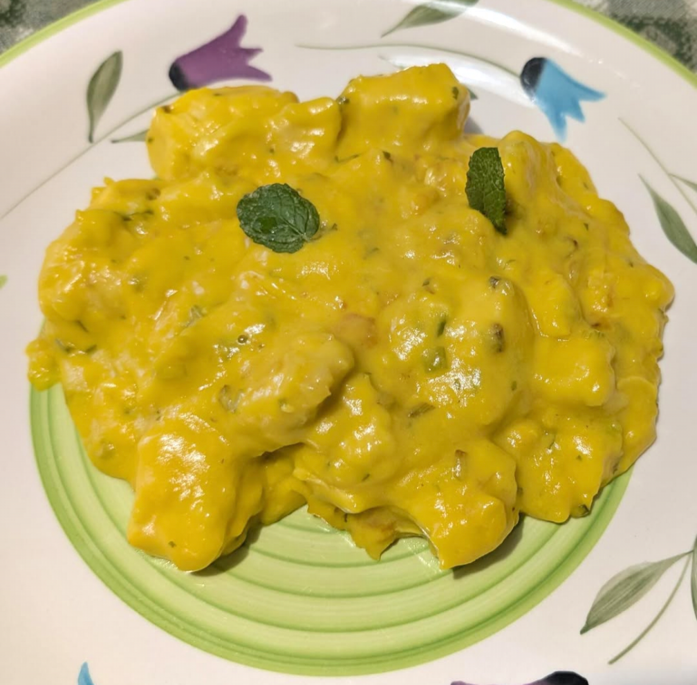 Bocconcini di pollo zafferano e menta